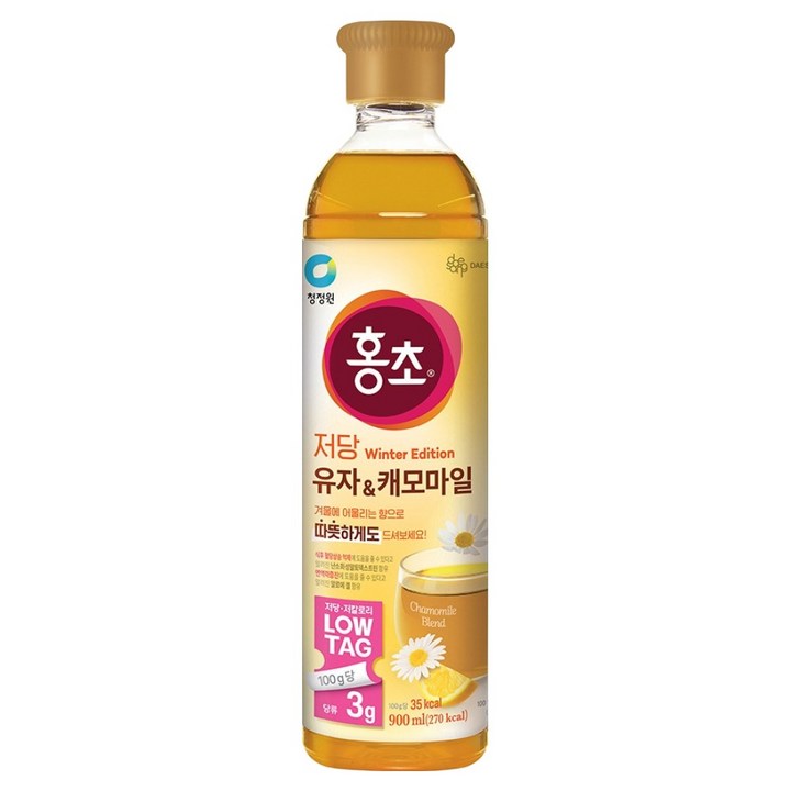 홍초 저당 유자 앤 캐모마일, 900ml, 1개