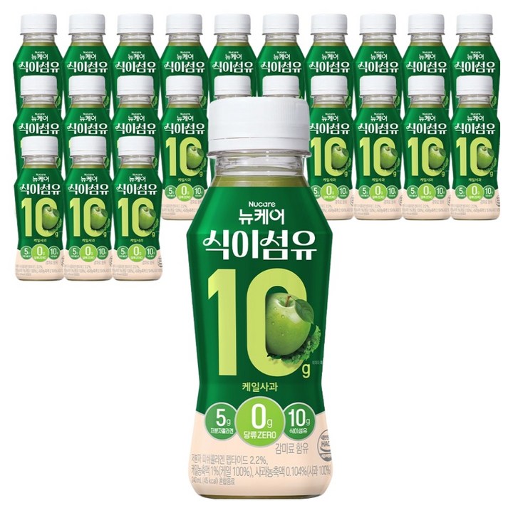 뉴케어 식이섬유 10 케일사과맛, 240ml, 24개