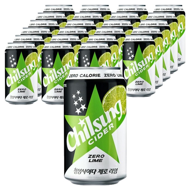 칠성사이다 제로 라임, 355ml, 24개