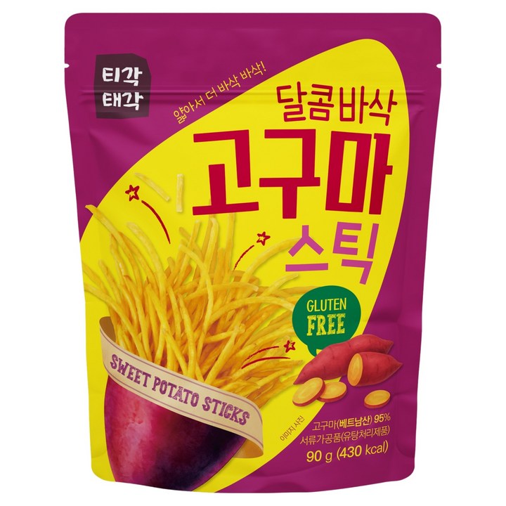 티각태각 달콤바삭 고구마스틱, 90g, 1개