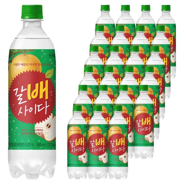 갈아만든배 사이다, 500ml, 24개