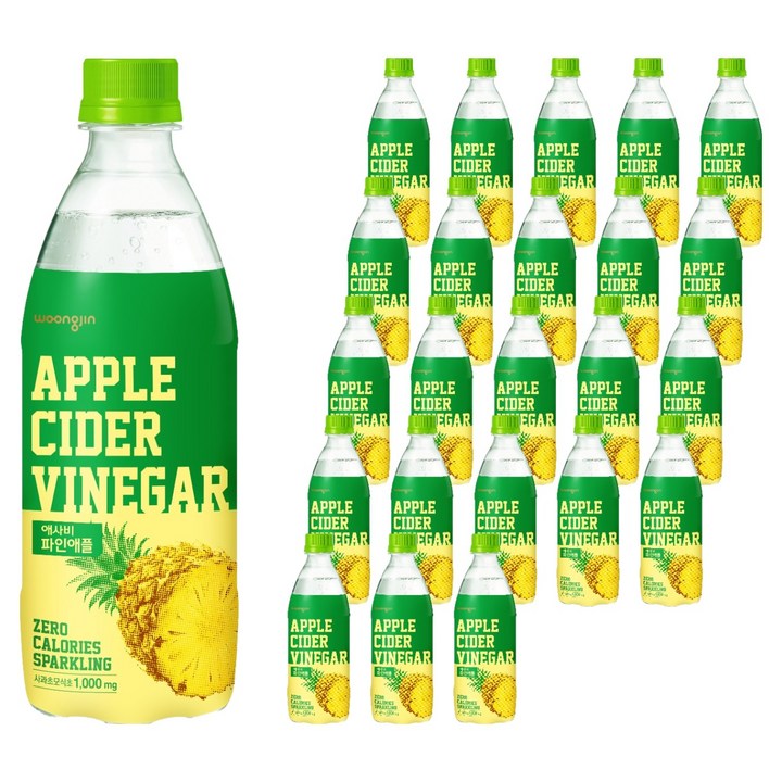 웅진 애사비 파인애플, 500ml, 24개