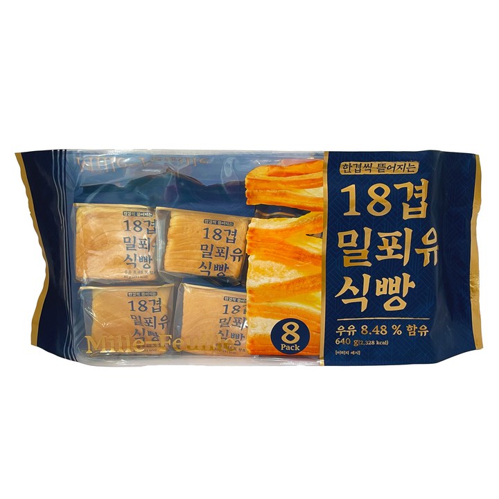 키즈웰 18겹 밀푀유 식빵, 1개, 640g