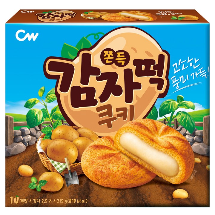 청우식품 쫀득 감자떡쿠키, 1개, 215g