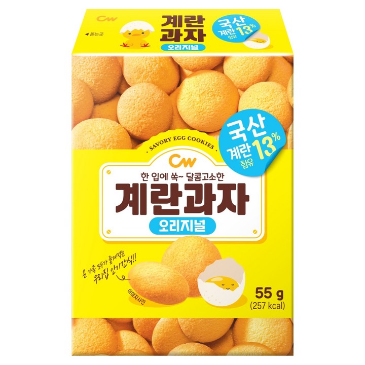 청우식품 계란과자 오리지널, 1개, 55g