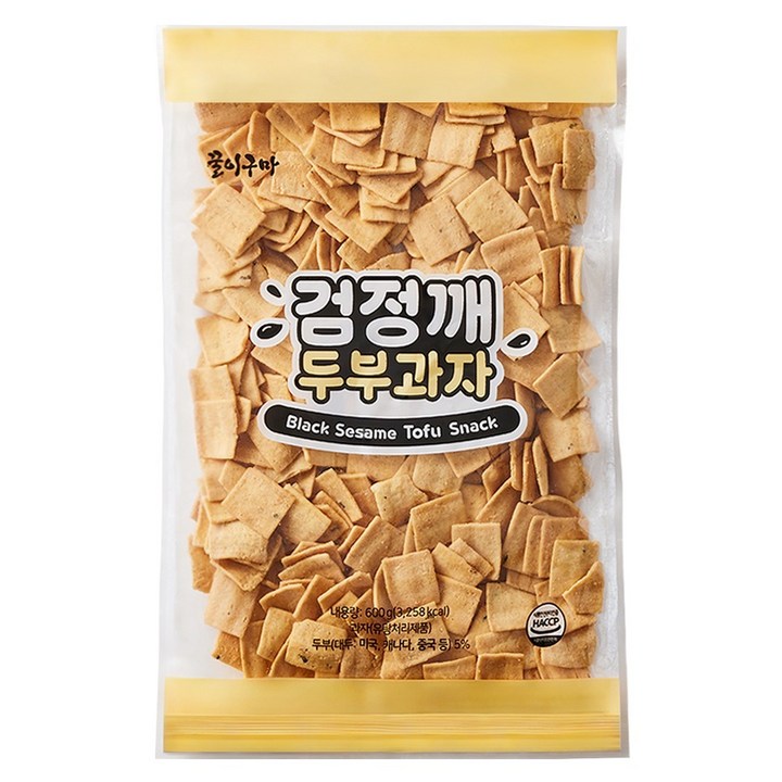 꿀이구마 검정깨 두부과자, 600g, 1개