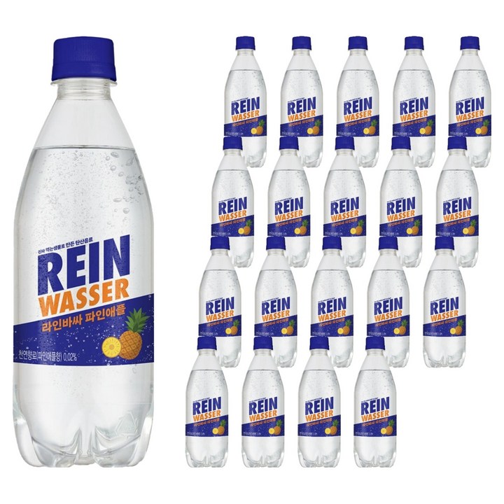 라인바싸 탄산음료 파인애플 페트, 500ml, 20개