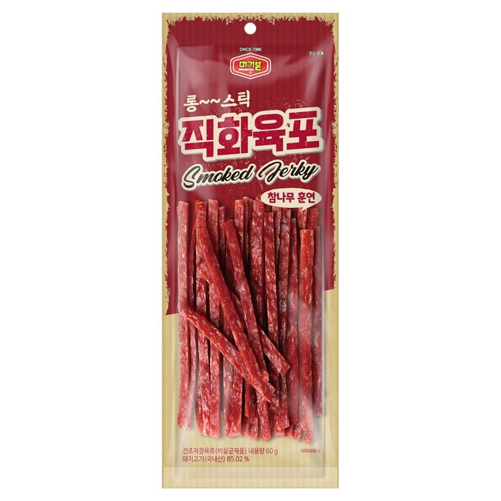 머거본 롱스틱 직화육포, 1개, 60g