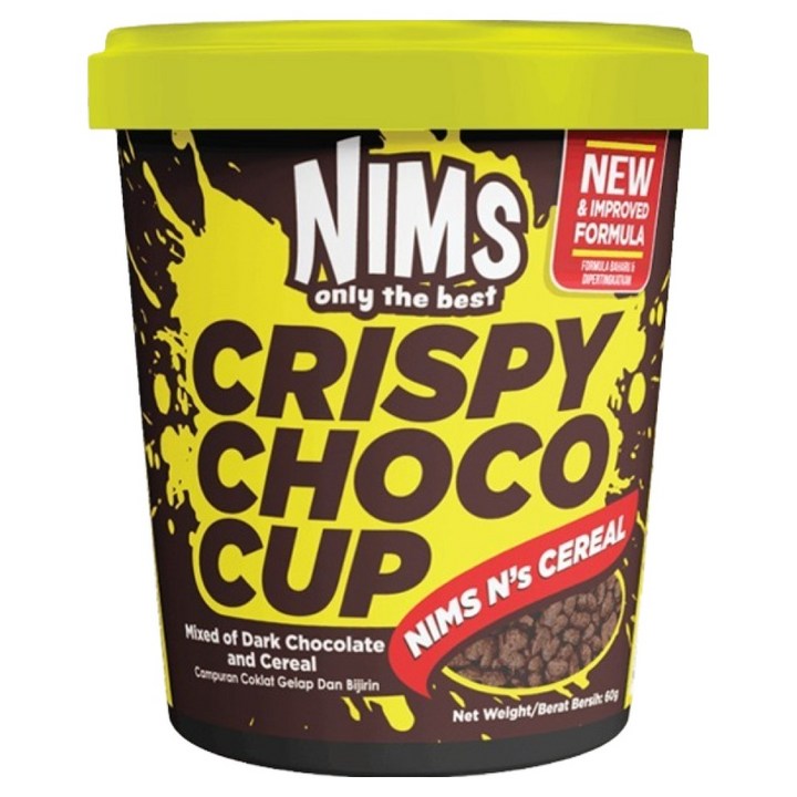 NIMS 크리스피 초코컵 씨리얼 미니컵, 60g, 1개