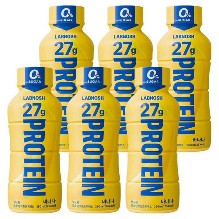 랩노쉬 프로틴 드링크 퍼펙트 바나나, 6개, 350ml