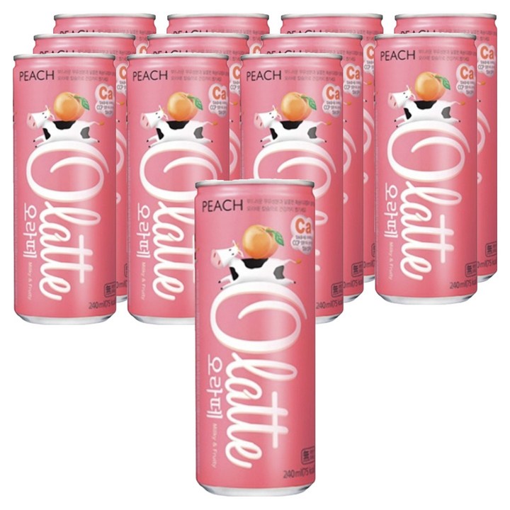 오라떼 피치, 240ml, 12개