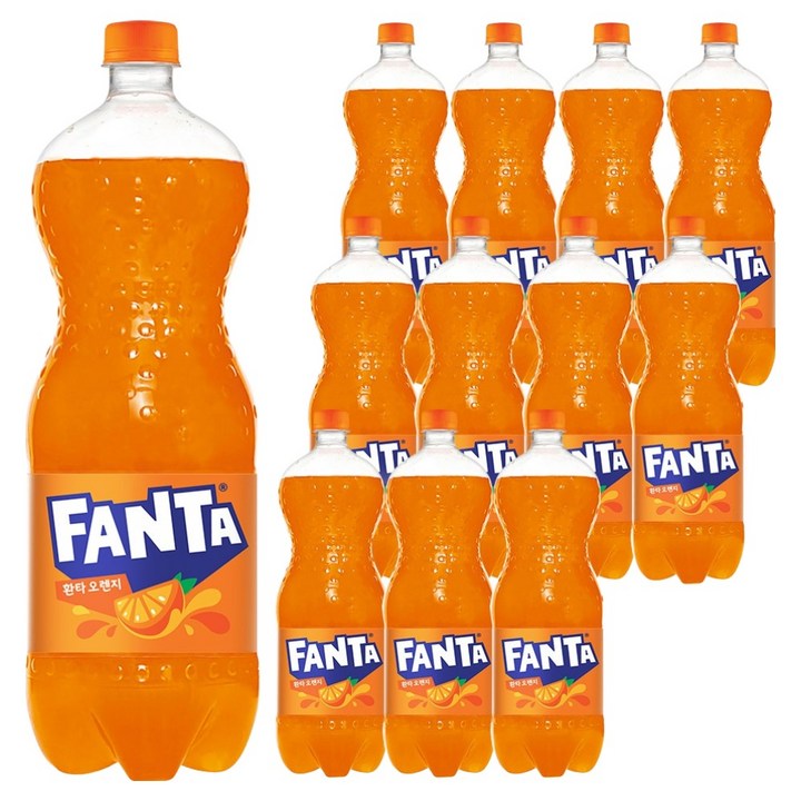 환타 오렌지 탄산음료, 1.5L, 12개