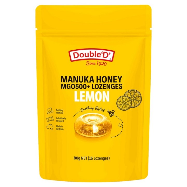 DoubleD 마누카꿀 레몬 캔디, 1개, 80g