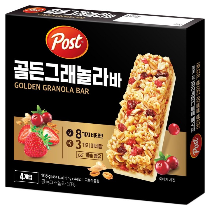포스트 골든 그래놀라바 4p, 108g, 1개