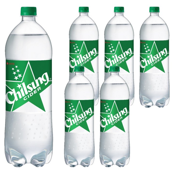 칠성사이다 탄산음료, 1.8L, 6개