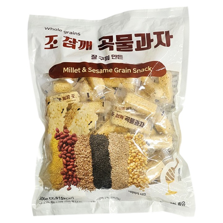 ZHENDEHAO 잘 구워만든 조 참깨 곡물 과자, 1개, 500g