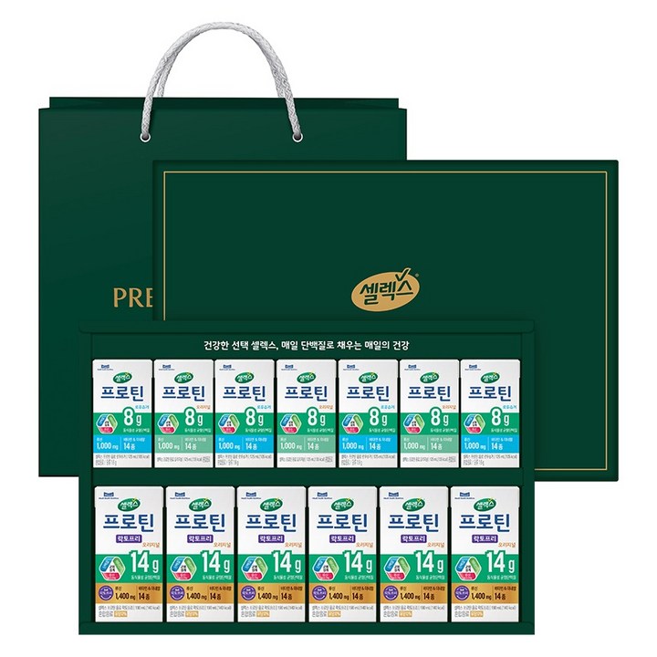 셀렉스 프로틴 음료 종합세트 1호 + 쇼핑백, 190ml, 1세트