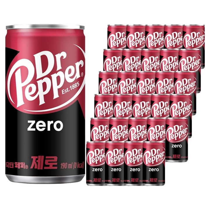 닥터페퍼 제로 탄산음료, 190ml, 30개