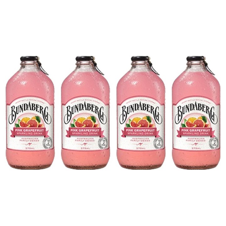 분다버그 핑크 그래이프 푸르트, 375ml, 4개
