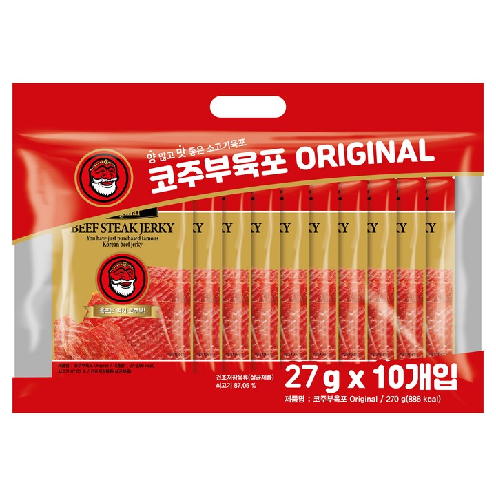코주부 육포 Original 10p, 270g, 1개
