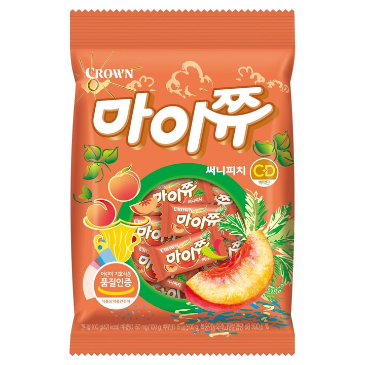 마이쮸 써니피치 필로우, 1개, 100g