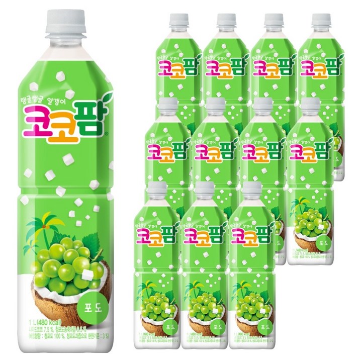 코코팜 포도 음료, 1L, 12개