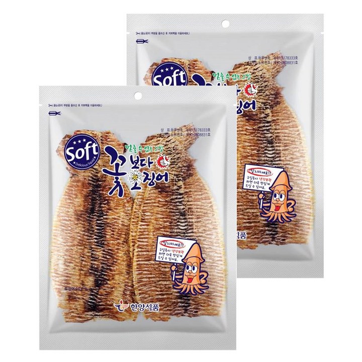 한양식품 주식회사 꽃보다오징어 소프트, 70g, 2개