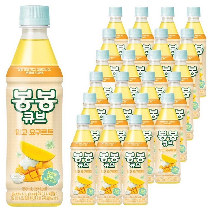해태htb 봉봉 큐브 망고 요구르트, 24개, 350ml