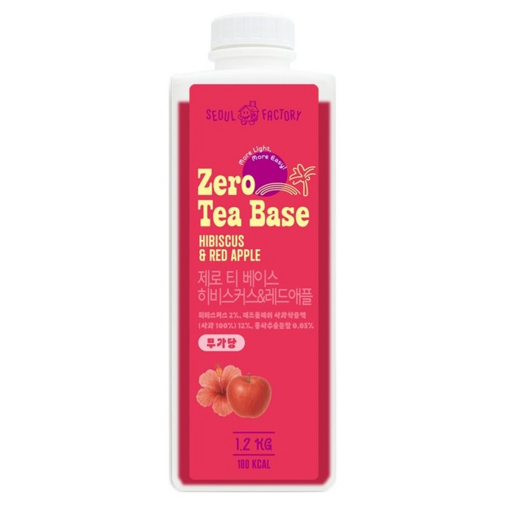 서울팩토리 제로 티 베이스 히비스커스 레드애플, 1.2kg, 1개