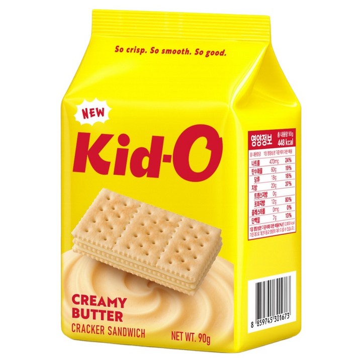 키드오 크리미 버터 크래커 샌드위치, 90g, 1개