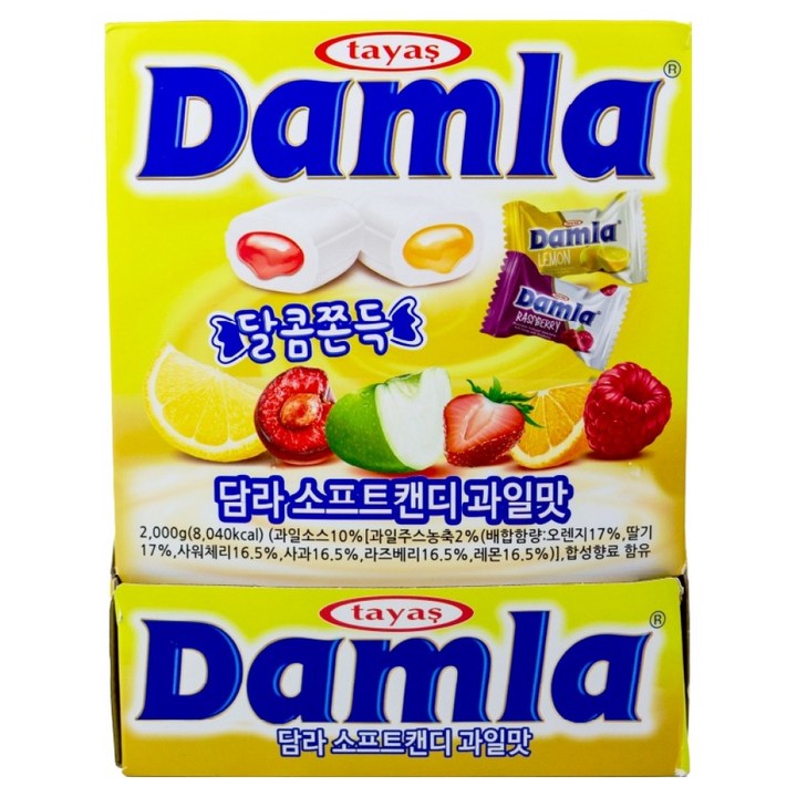 담라 소프트캔디 과일맛 옐로우, 2kg, 1개
