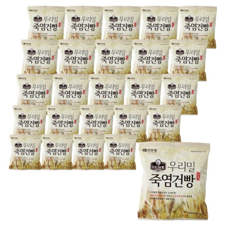 인산가 우리밀 죽염건빵, 30g, 25개