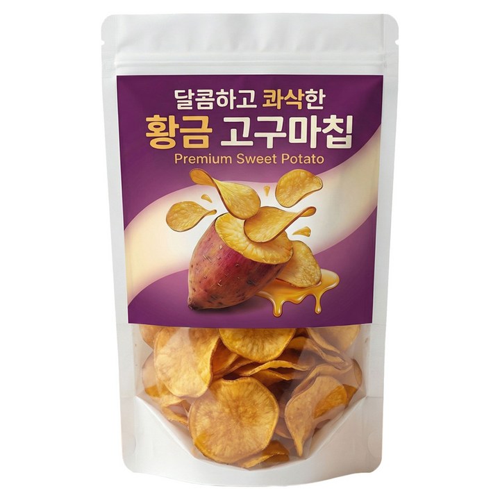 달콤하고 콰삭한 황금 고구마칩, 300g, 1개