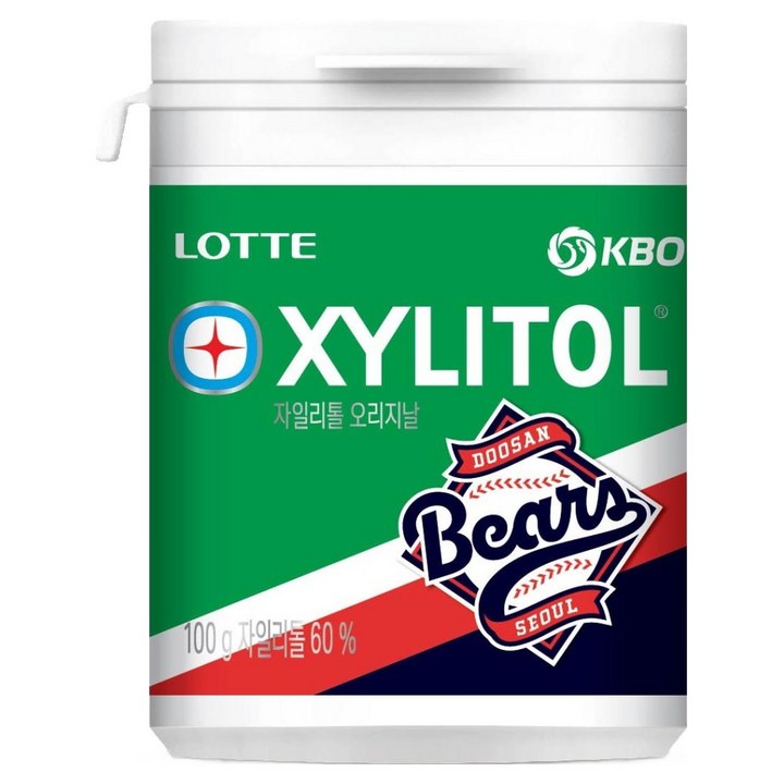 롯데자일리톨 KBO 오리지날 껌 두산 베어스, 100g, 1개