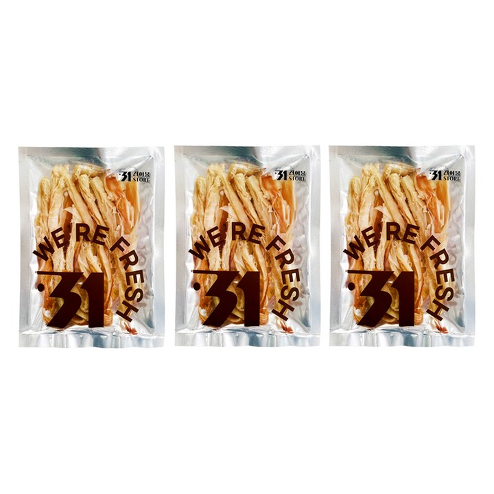 31건어물 페스츄리 바베큐 오징어, 3개, 100g