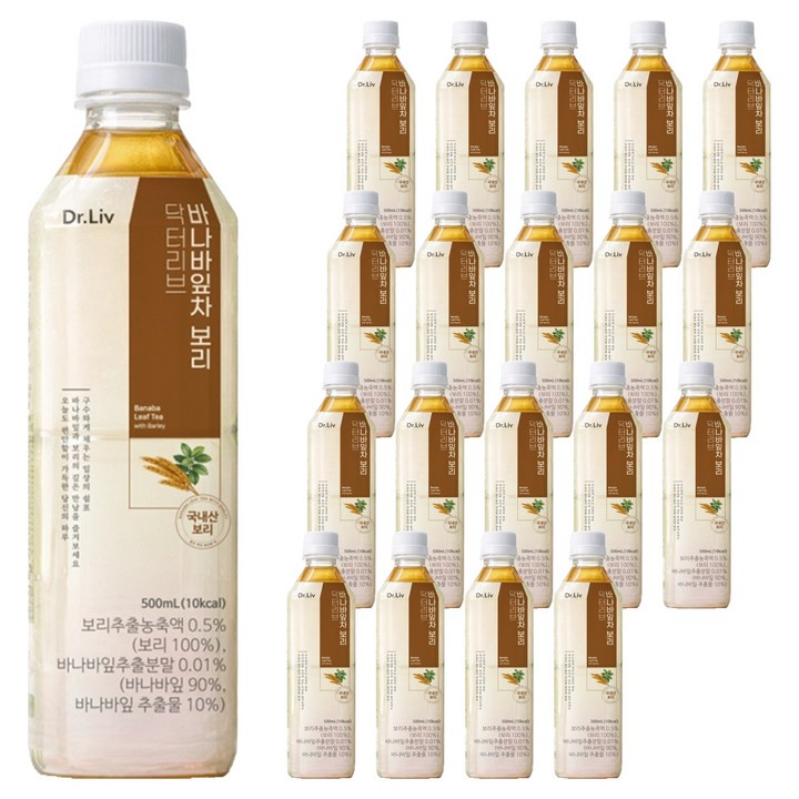 닥터리브 바나바잎차 보리, 500ml, 20개