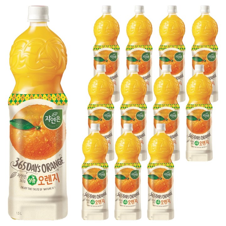 자연은 상큼오렌지, 12개, 1.5L