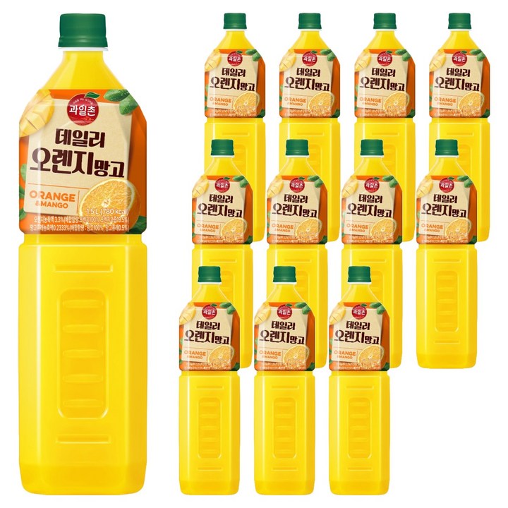 해태htb 데일리 오렌지망고 주스, 12개, 1.5L