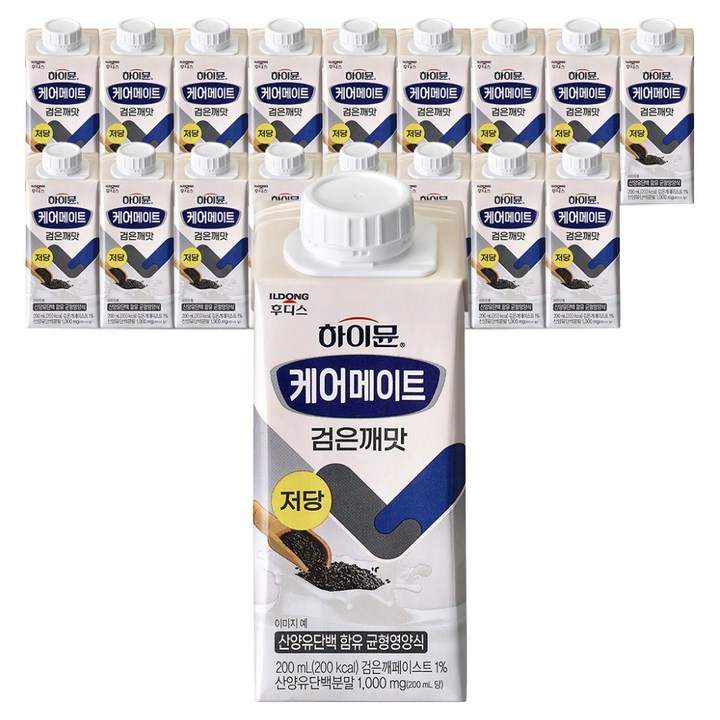 하이뮨 일동후디스 케어메이트 영양식 검은깨맛, 200ml, 18개
