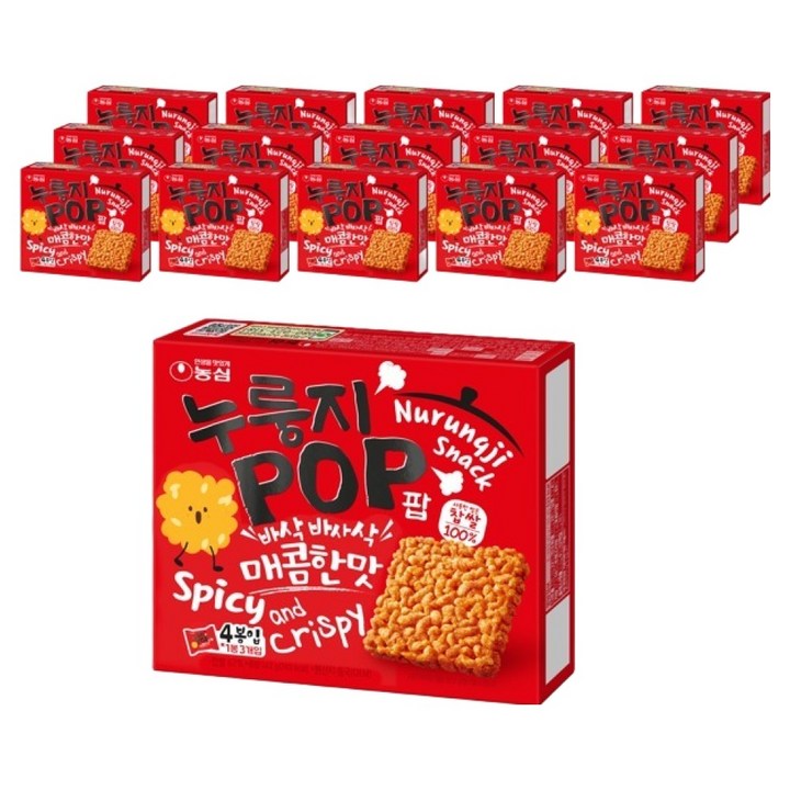 누룽지팝 매콤한맛, 142g, 16개