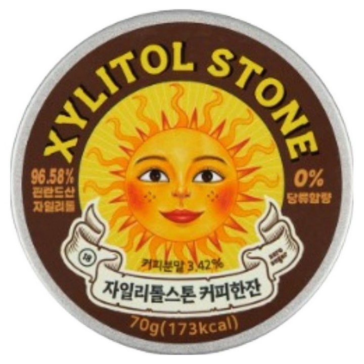 자일리톨스톤 사탕 커피한잔, 70g, 1개