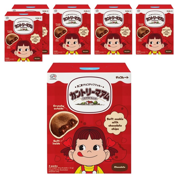 후지야 컨트리맘 초코칩쿠키, 6개, 44g
