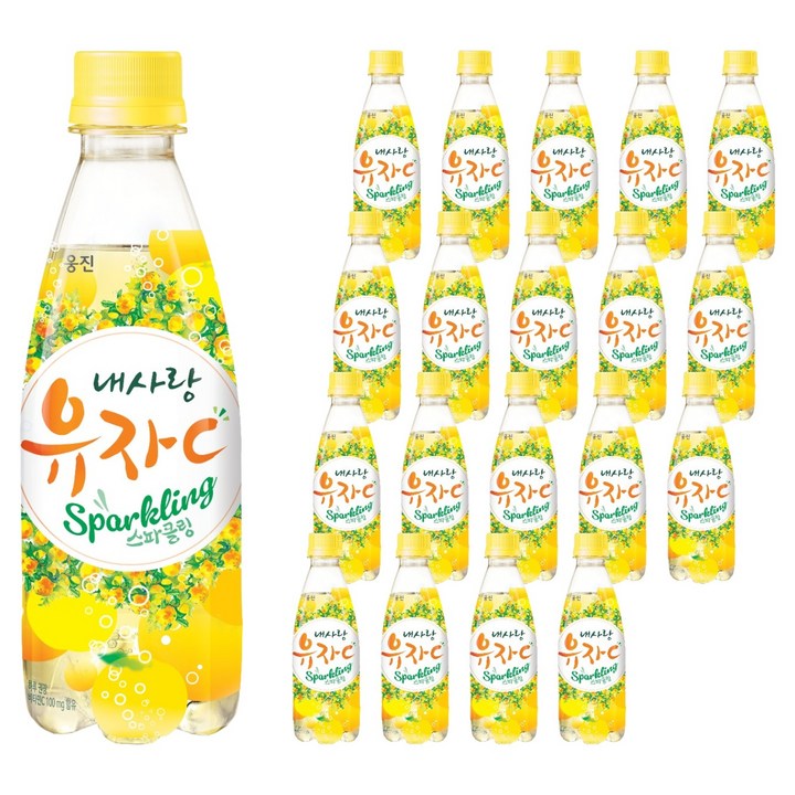 내사랑유자씨 스파클링, 20개, 350ml