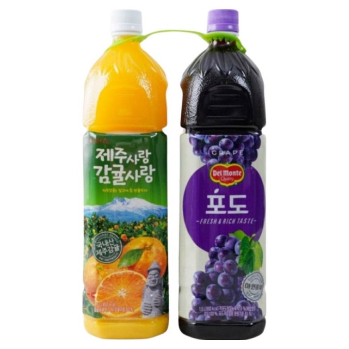 델몬트 포도 주스 1.5L + 감귤 주스 1.5L 세트, 1세트