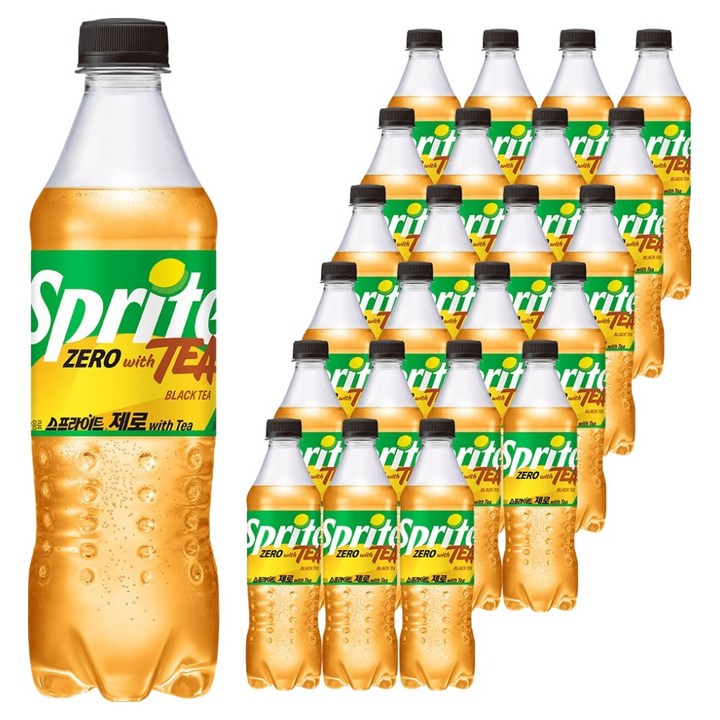 스프라이트 제로 사이다 with TEA, 24개, 500ml