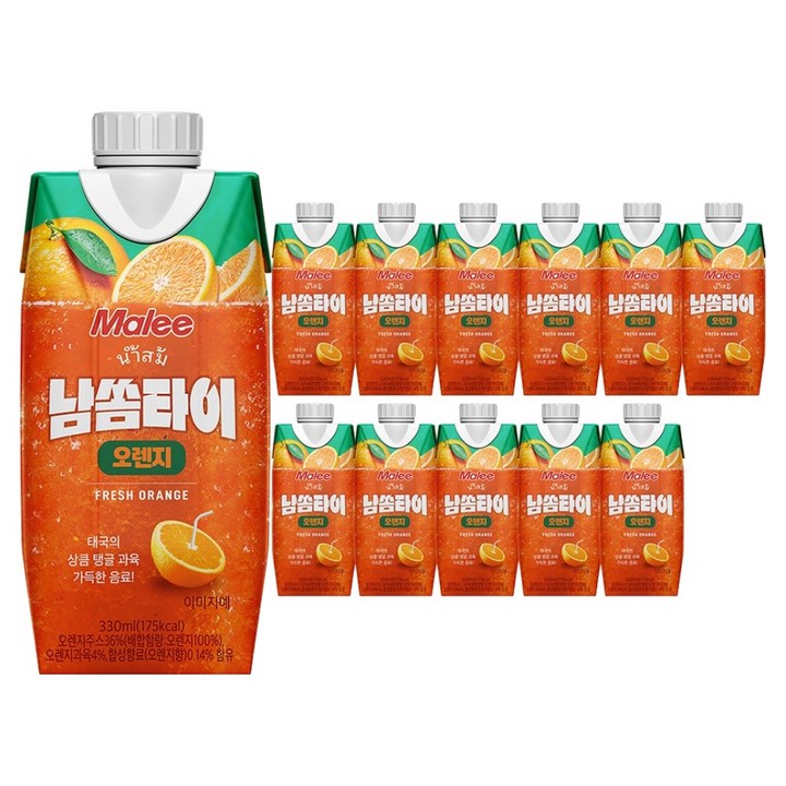 말리 남쏨타이 오렌지, 12개, 330ml