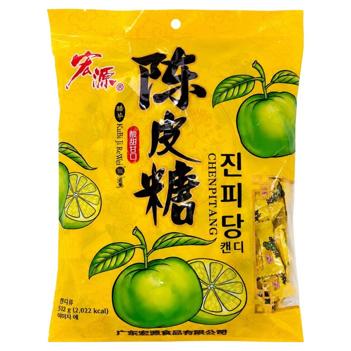 HONGYUAN 진피당 캔디, 512g, 1개