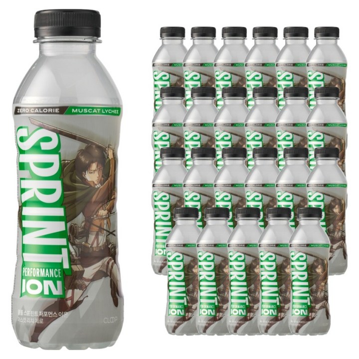 클룹 스프린트 진격의거인 제로 이온음료 머스캣 리치, 24개, 500ml
