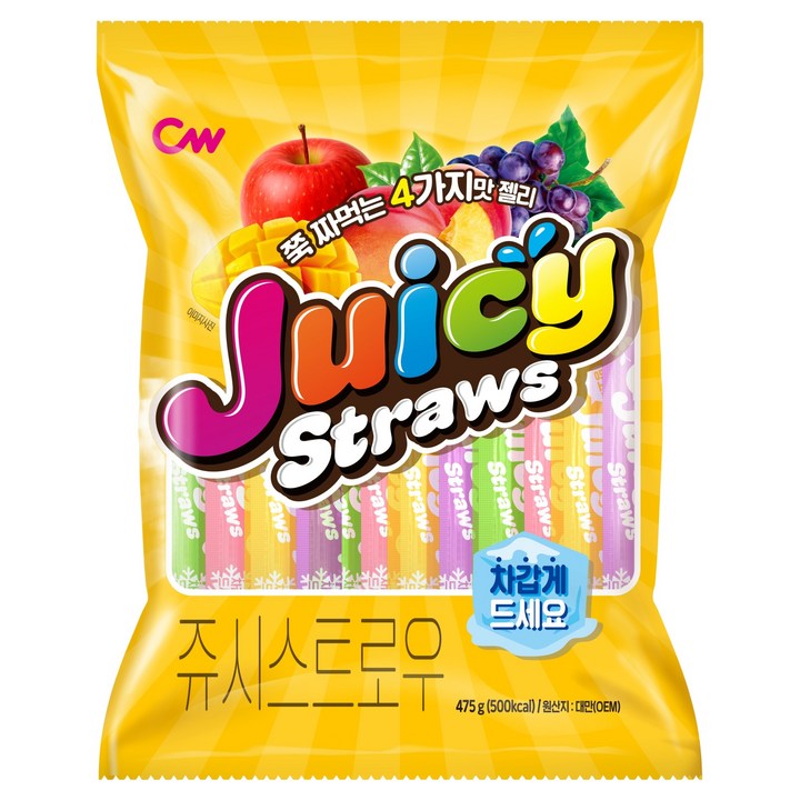 청우식품 쥬시스트로우 젤리, 475g, 1개