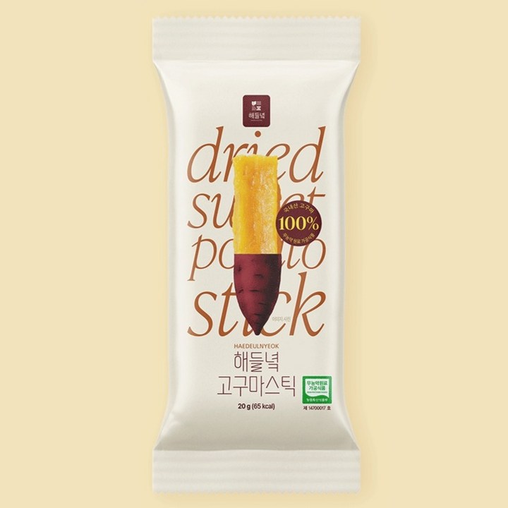 해들녘 무농약 고구마 스틱, 5개, 20g